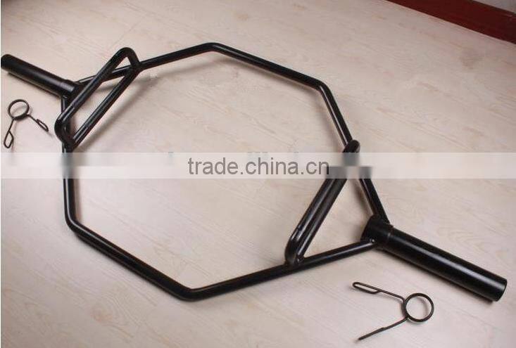 olympic crossfit black painting weightlifting hex trap bar