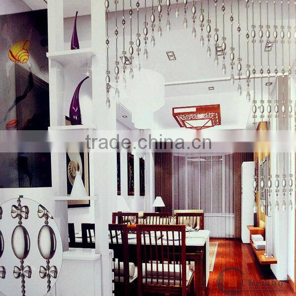 China supplier rainbow colored stainless steel beaded curtain
