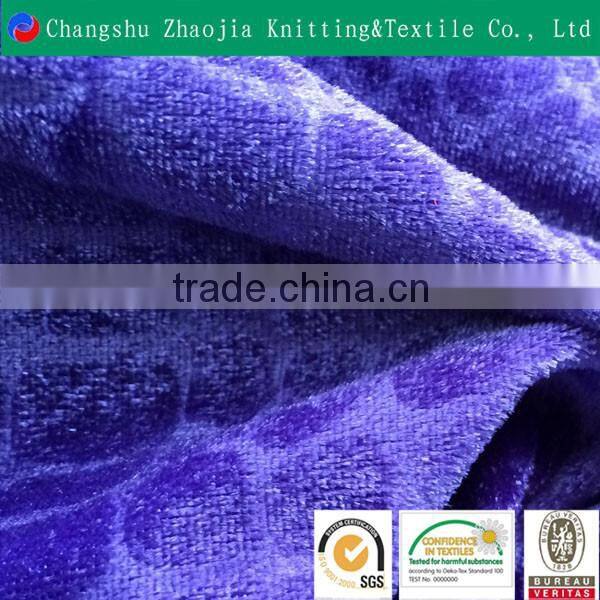 China supplier crocodile wholesale embossed upholstery velvet fabric ZJ011-2