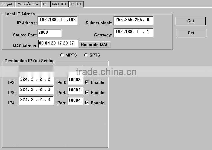 mpeg 1 aes/ebu audio encoder (4AES/EBU in,ASI+IP out)