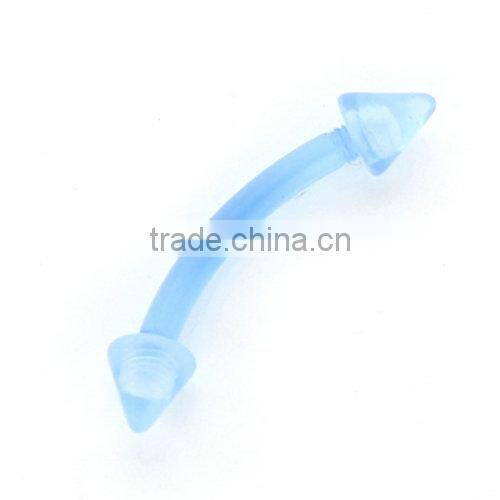 Wholesale Charming Fake Cheap Unique Acrylic Cone Eyebrow Rings Body Piercing Jewelry