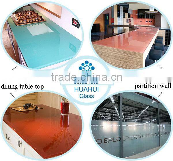 6mm tempering printing glass for bar glass countertop