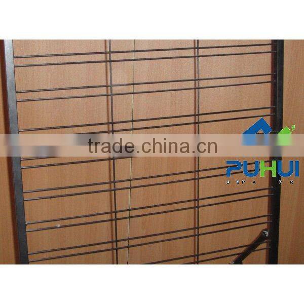 floor standing foldable metal display fixture with quality gurantee