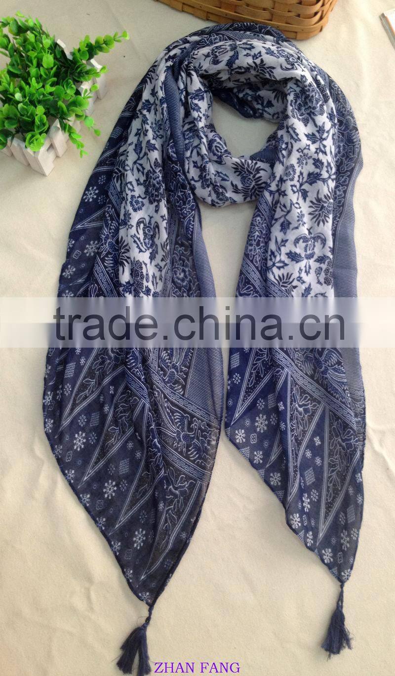 Most popular 100% silk scarf fashionable shawl and winter polyester scarf
