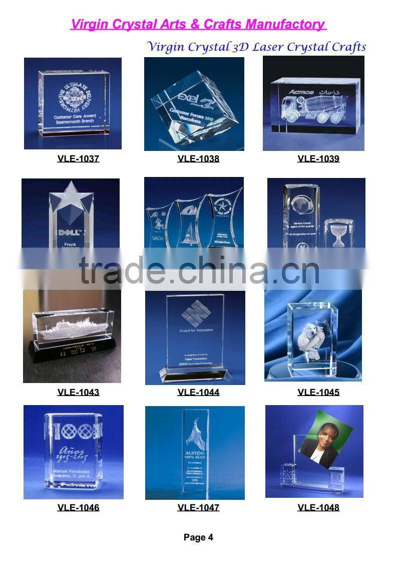 Wholesale 3D laser crystal cube crystal Christmas decoration