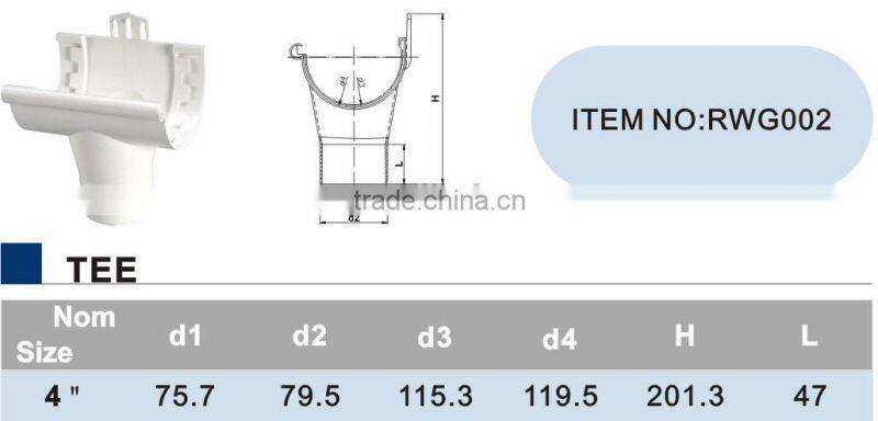 Best Quality ERA Anti-uv PVC Rain Gutter Tee
