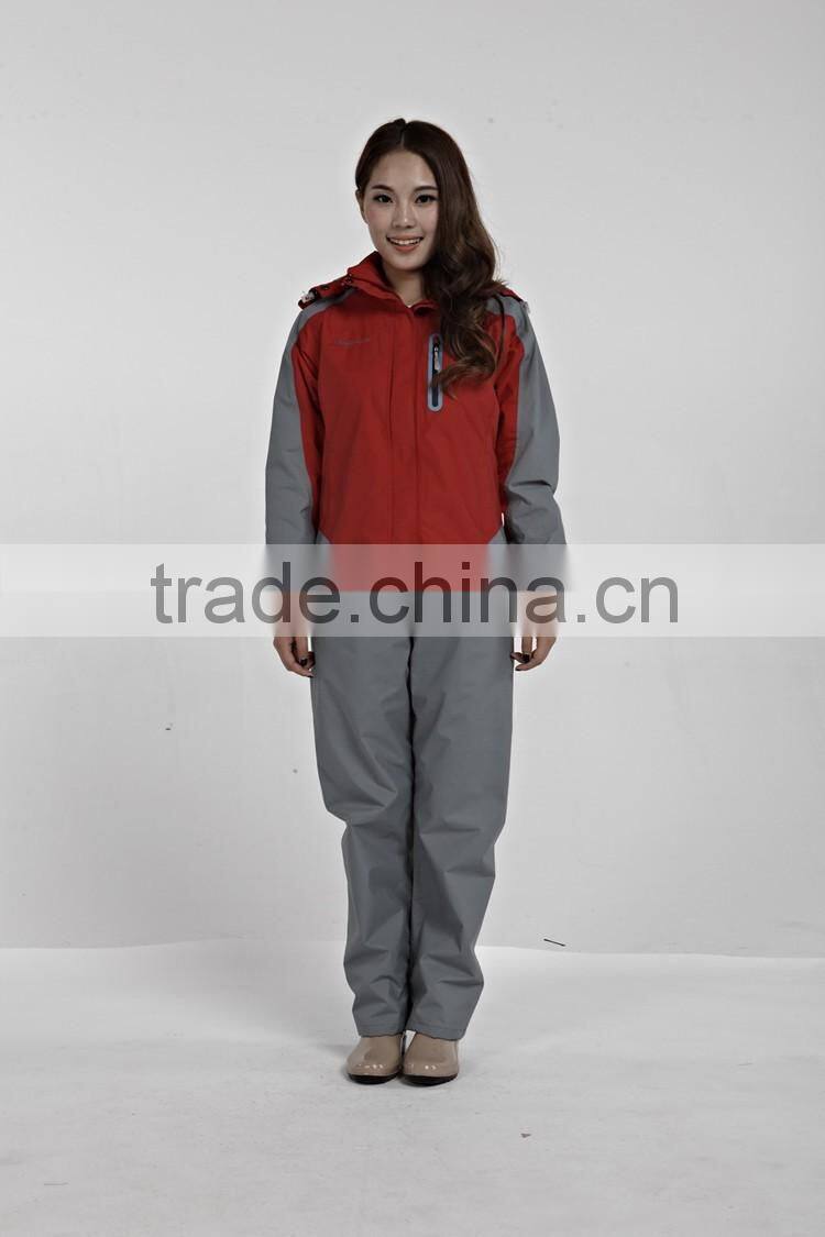 High quality softshell woman fleece tech jacket red color