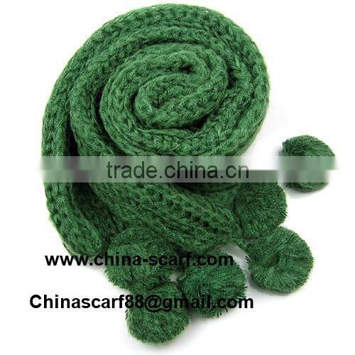 woolen neck scarf green scarf