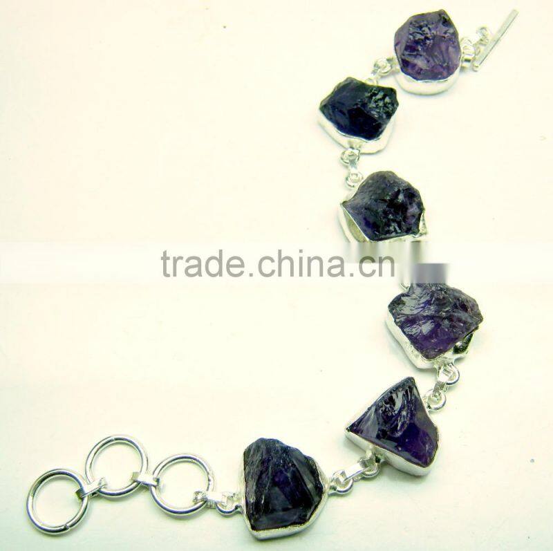 Ruby & Aquamarine Rough Natural Gemstones Rings, Matt Finish Adjustable Rings, 925 Solid Sterling Silver Rings