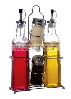 6 Colors Glass spice jar set round glass spice grinder