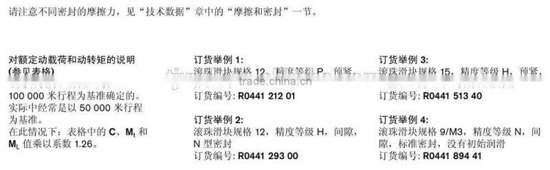 Rexroth R044129301 linear guide block