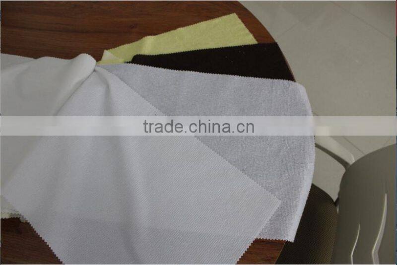 PU Laminated Waterproof Bleached Towelling Fabric(75%cotton25%polyester)
