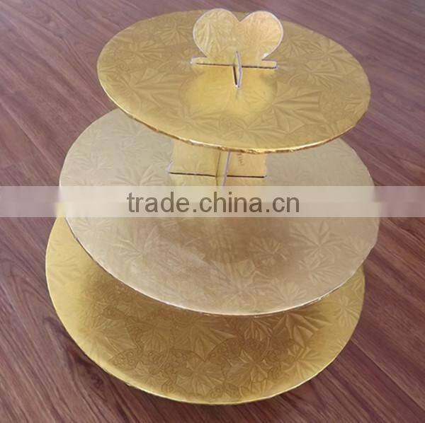 3 Tier Round Corrugated Cupcake Cake Stands