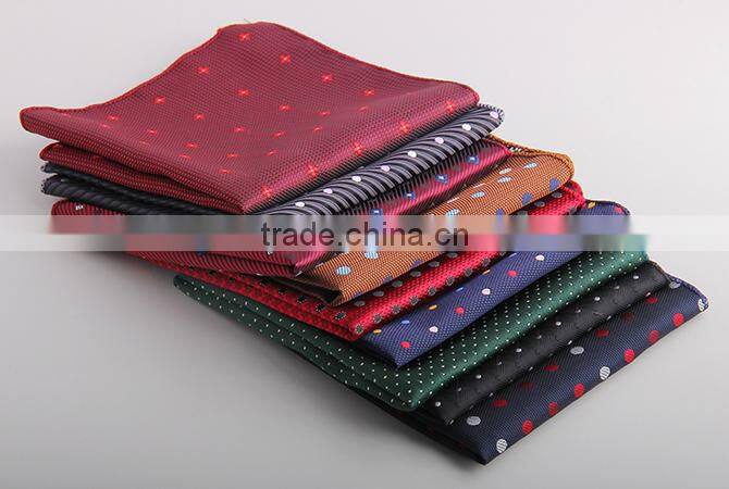High quality mens polyester custom woven pocket square