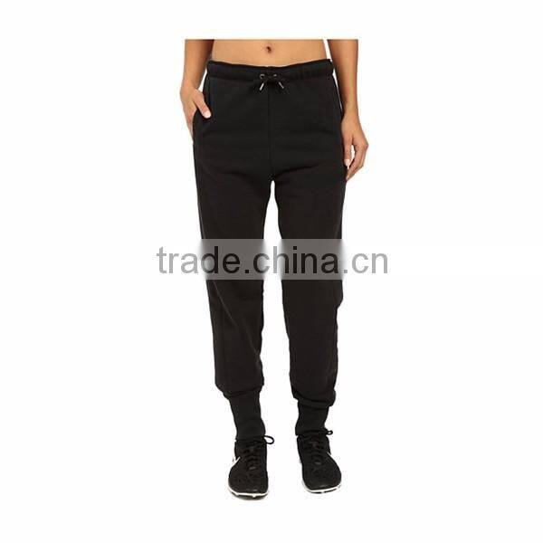 Women cotton black soft leisure pants jogger