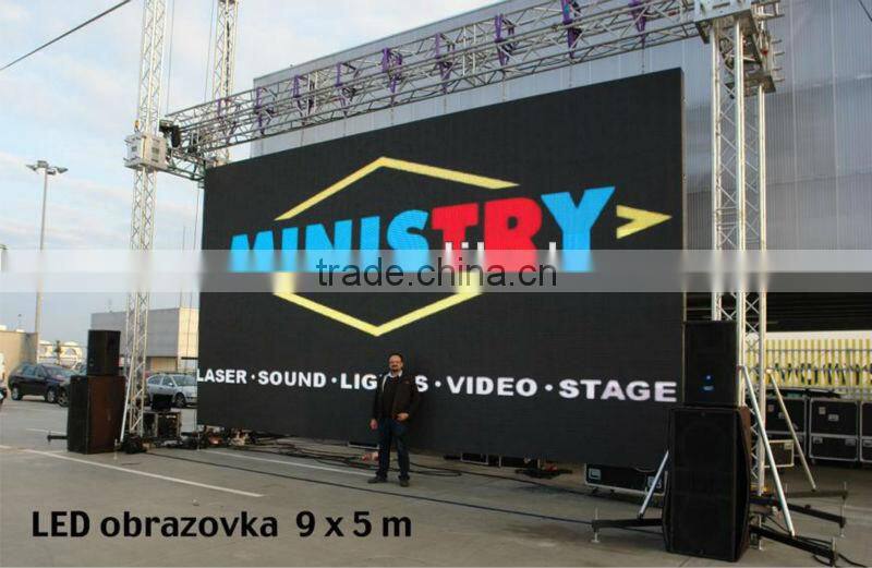 led rental display, Slim rental hanging Aluminum cabinet moving stage exhibition truss outdoor P10 LED display