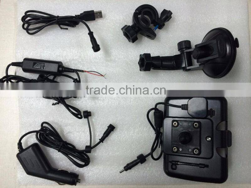 Free newest world map Waterproof 4.3" motorcycle gps navigation system