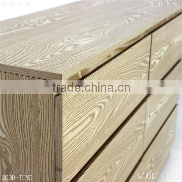 Oak wooden grain melmained MDF cheap Modern large simple Modern used chest of drawers