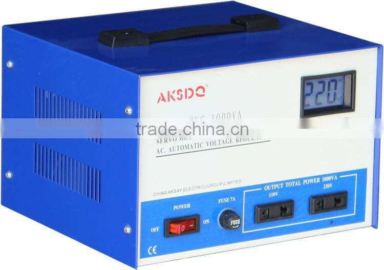 2015 Hot SVC 1kva Home Use 1000va 50Hz High Precision AC Servo Motor Voltage Stabilizer Yueqing