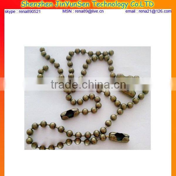 Brass 2.4mm ball chain connector