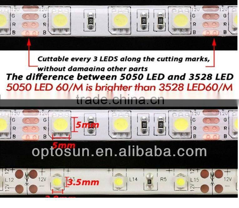 amber flexible 5050 waterproof led strip light