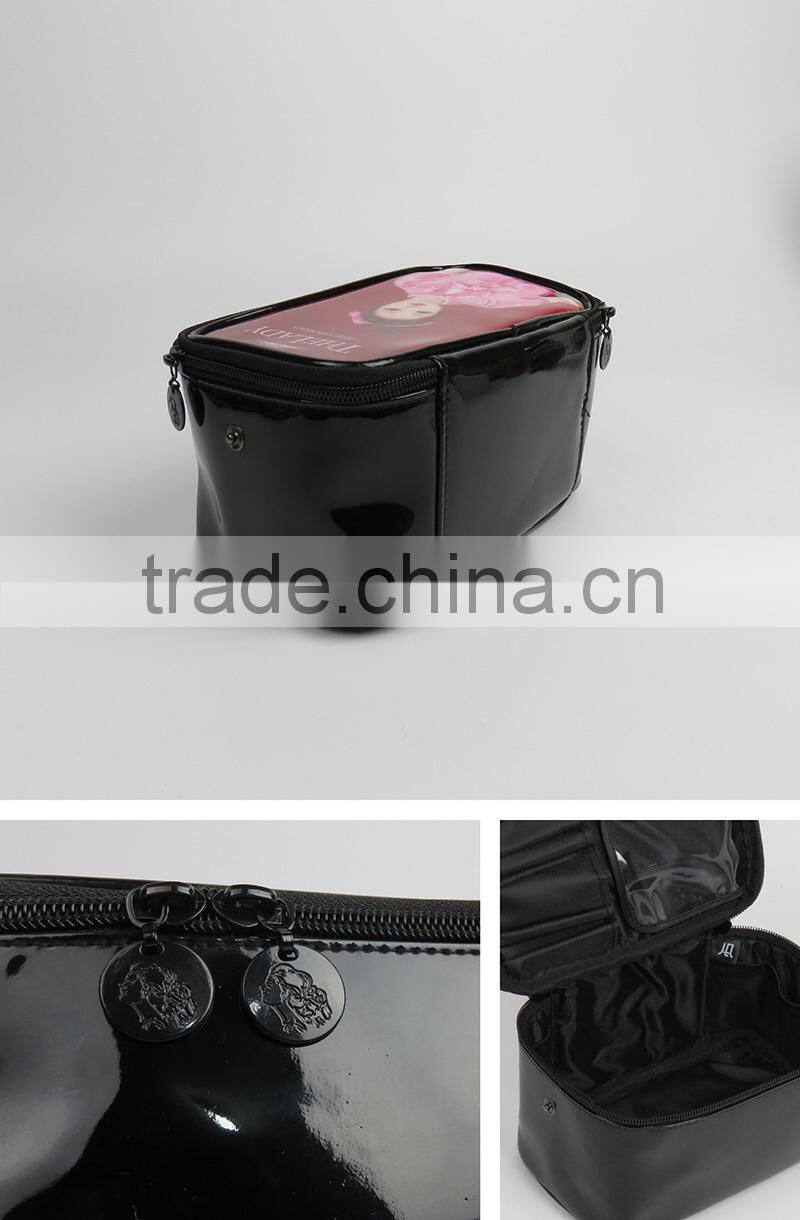 Two Zipper Custom Eco-friendly Beauty Travel bag cosmetic makeup bag