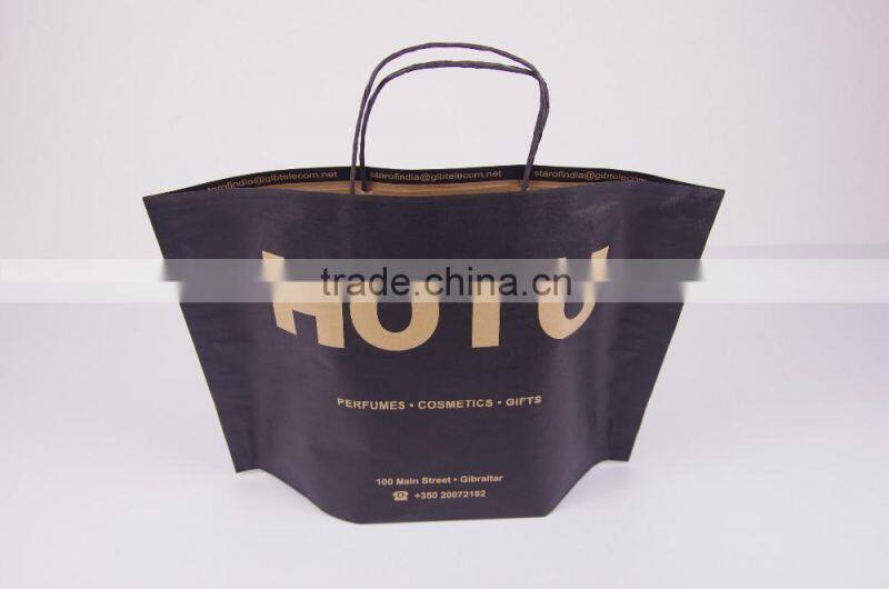 New style brown kraft paper bag,easy bags with twisted handle, big size
