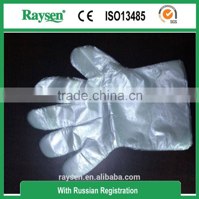 Disposables plastic HDPE/ LDPE gloves single use