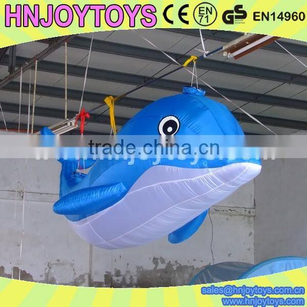 Led lighting giant inflatable dolphin for party