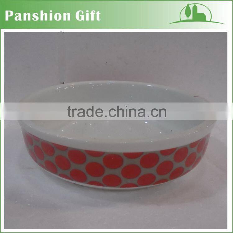 customized ceramic dog food bowl with decal