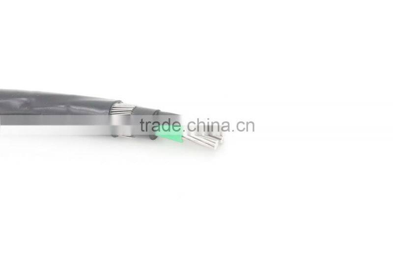 600/1000V xlpe insulated Aluminum concentric cable 3*6awg for philippines