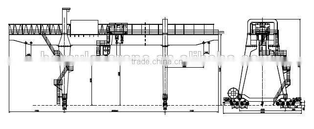 50Ton Electric Mobile Double Girder Hook Gantry Crane For Sale