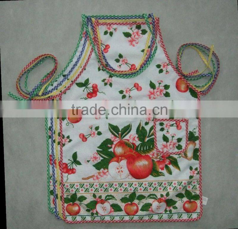 all over printing adult easy wipe apron pvc or pp material long apron