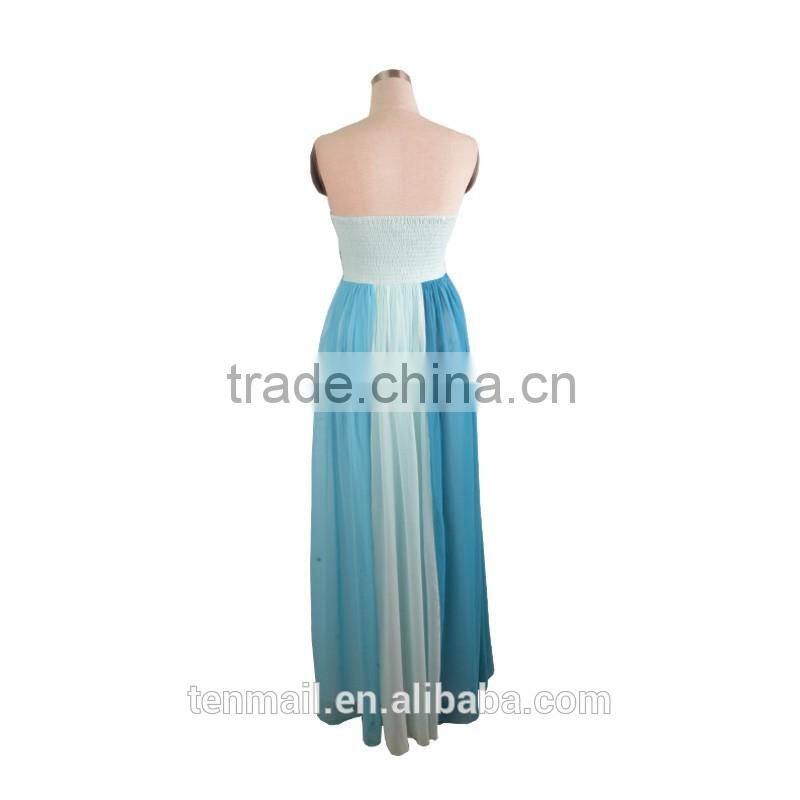 Hot sale style chiffon colorful long gowns evening dress