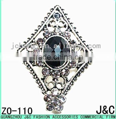 diamond shaped jewelry Rhineston Zamac button