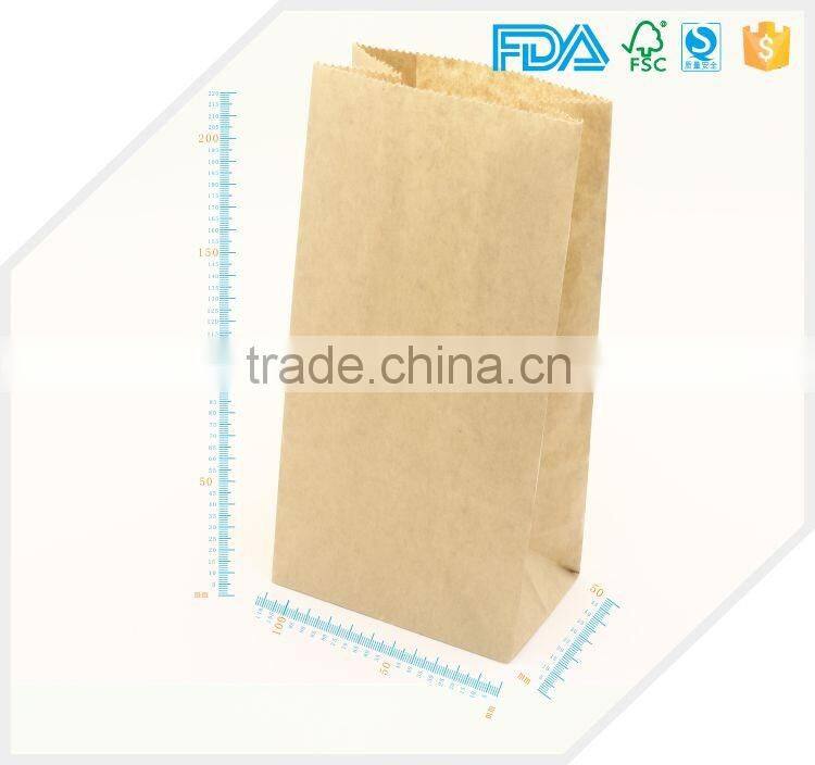 Biodegradable natural garbage paper bag on the plane