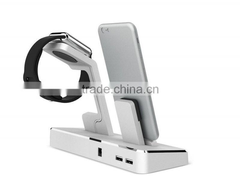 Made for Apple Watch Stand Charging Dock,Aluminum Charging Holder for Apple Watch Stand and for iPhone