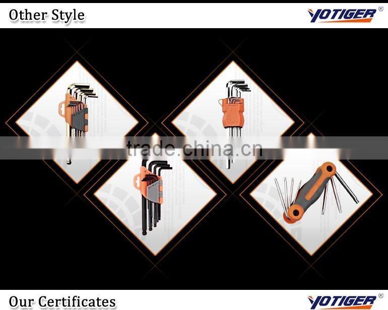 9pcs Hardward Tool Hex Key Wrench Set with Plastic Frame