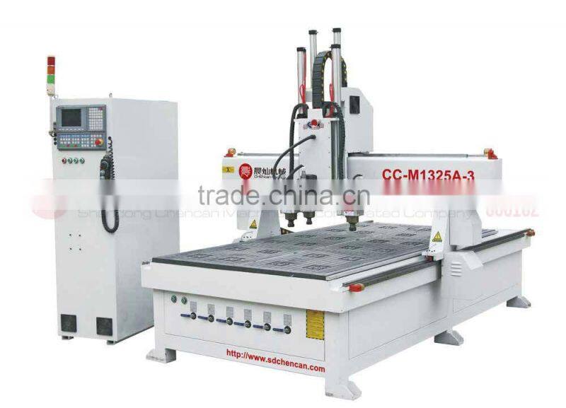 3D Wood Engraving Machine/4x8 ft Cnc Router/Cnc Router 1325 with shift spindle