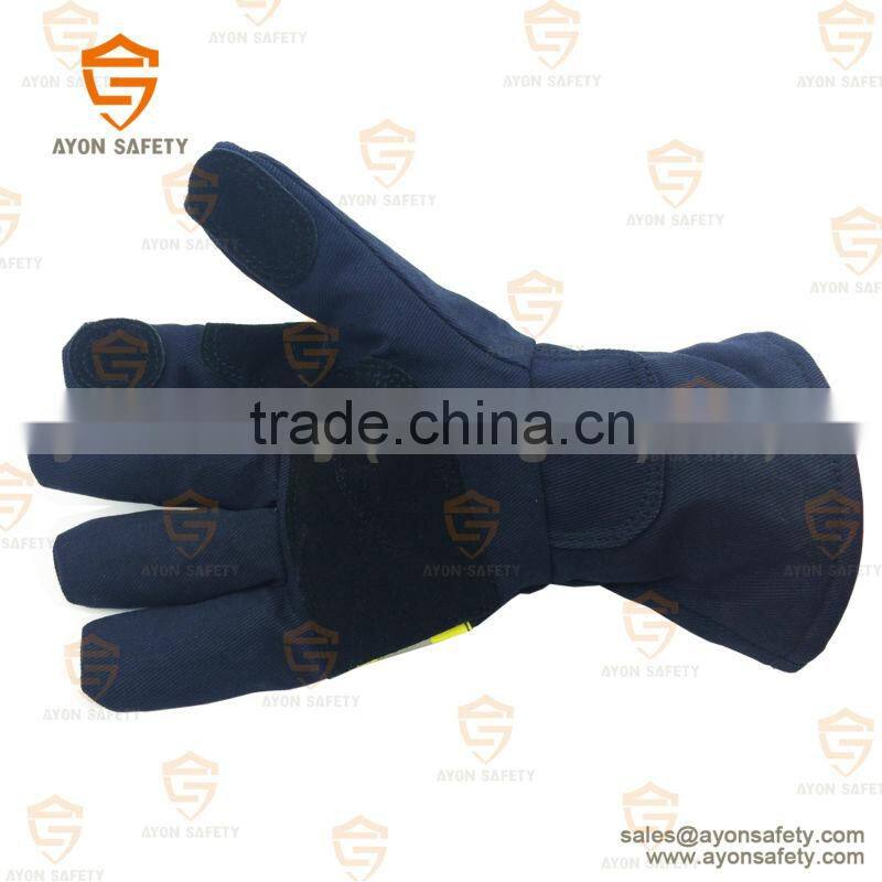 Fireman protective firefighting gloves With elastic cord on the wrist