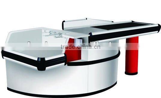 checkout counter with conveyor belt