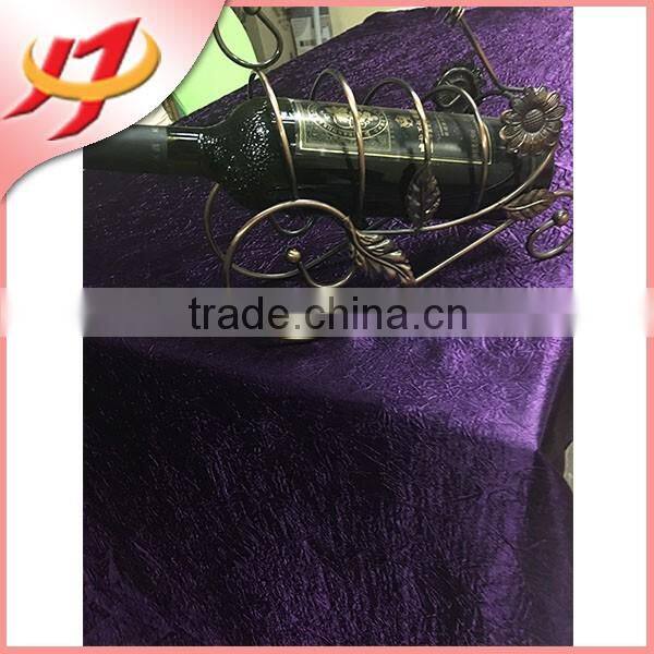 Crushed cheap polyester satin ruffled table cloth