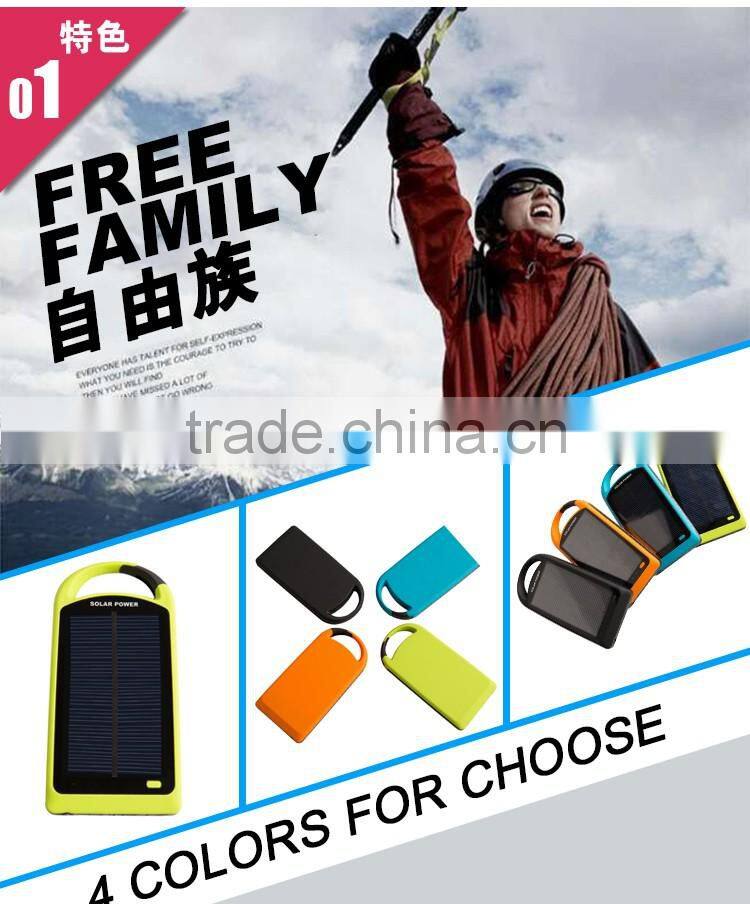 Factory hot selling 4000Mah/8000Mah backpack solar panel cell phone charger