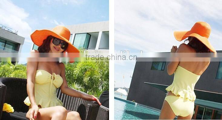 beach sun folding straw hat