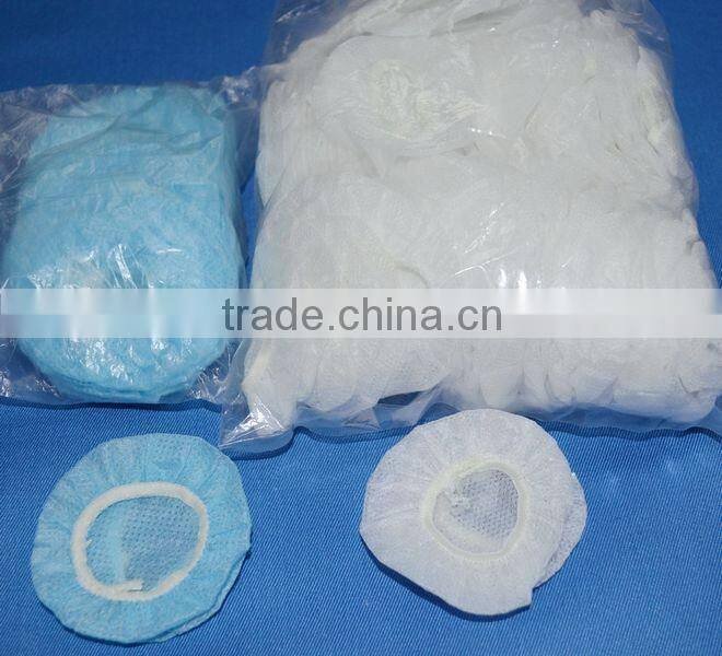 colorful Non woven earphone cover with elastic /disposable headset earphone covers