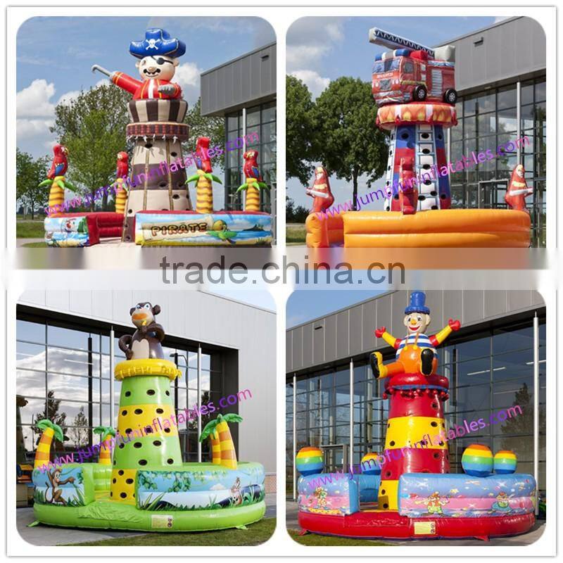 inflatable climbing tower fire truck for child
