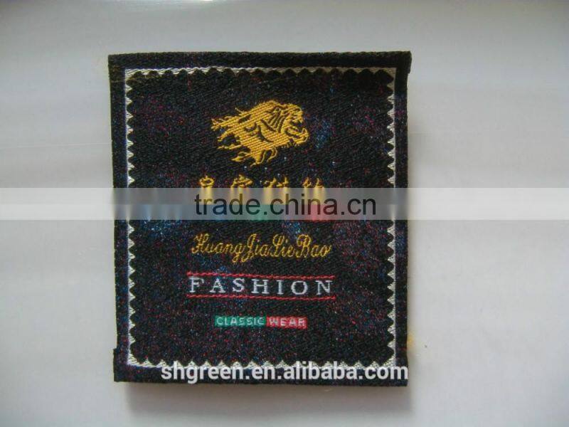 straight cut stitch weaving garment patch