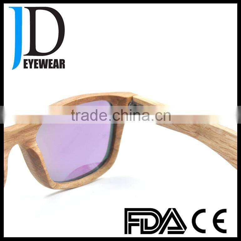 fashion 2016 green mirror TAC lenses wood sunglasses hong kong