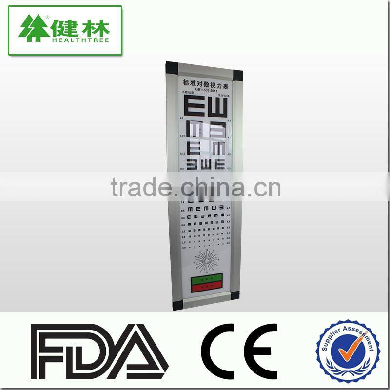 professional visual acuity chart with all Engish letter and aluminum frame