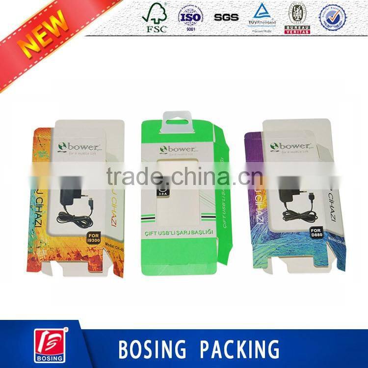 Customized Phone Charger Packaging Box With PVC Window for Wholesale